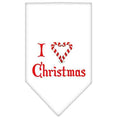 Load image into Gallery viewer, Christmas Pet and Dog Bandana Screen Printed, "I Heart Christmas"