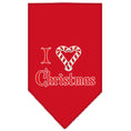 Load image into Gallery viewer, Christmas Pet and Dog Bandana Screen Printed, "I Heart Christmas"