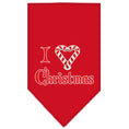 Load image into Gallery viewer, Christmas Pet and Dog Bandana Screen Printed, "I Heart Christmas"