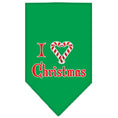 Load image into Gallery viewer, Christmas Pet and Dog Bandana Screen Printed, "I Heart Christmas"
