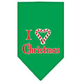 Load image into Gallery viewer, Christmas Pet and Dog Bandana Screen Printed, "I Heart Christmas"