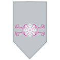 Load image into Gallery viewer, Christmas Pet and Dog Bandana Screen Printed, "Pink Snowflake Swirls"