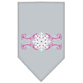 Load image into Gallery viewer, Christmas Pet and Dog Bandana Screen Printed, "Pink Snowflake Swirls"
