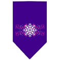 Load image into Gallery viewer, Christmas Pet and Dog Bandana Screen Printed, "Pink Snowflake Swirls"