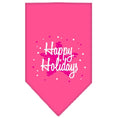 Load image into Gallery viewer, Christmas Pet and Dog Bandana Screen Printed, "Scribble Happy Holidays"