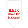 Load image into Gallery viewer, Christmas Pet and Dog Bandana Screen Printed, "Head Elf In Charge"