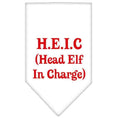 Load image into Gallery viewer, Christmas Pet and Dog Bandana Screen Printed, "Head Elf In Charge"