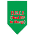 Load image into Gallery viewer, Christmas Pet and Dog Bandana Screen Printed, "Head Elf In Charge"