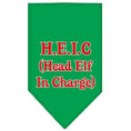 Load image into Gallery viewer, Christmas Pet and Dog Bandana Screen Printed, "Head Elf In Charge"