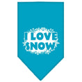 Load image into Gallery viewer, Christmas Pet and Dog Bandana Screen Printed, "I Love Snow"