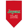 Load image into Gallery viewer, Christmas Pet and Dog Bandana Screen Printed, "Joyeux Noel"