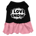 Load image into Gallery viewer, Christmas Pet Dress Screen Printed, "I Love Snow"