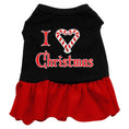 Load image into Gallery viewer, Christmas Pet Dress Screen Printed, "I Love Christmas"