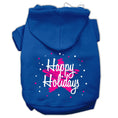 Load image into Gallery viewer, Christmas Pet Hoodie Screen Printed, "Scribble Happy Holidays"