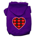 Load image into Gallery viewer, Pet Hoodie "Red Argyle Heart"