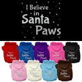 Load image into Gallery viewer, Christmas Pet Hoodie Screen Printed, "I Believe In Santa Paws"