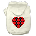 Load image into Gallery viewer, Pet Hoodie "Red Argyle Heart"