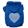 Load image into Gallery viewer, Pet Hoodie Screen Printed, "Chevron Heart"
