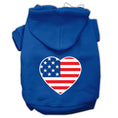 Load image into Gallery viewer, Pet Dog & Cat Hoodie Screen Printed, "American Flag Heart"