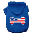 Load image into Gallery viewer, Pet Hoodie "Bone Shaped American Flag"