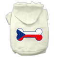 Load image into Gallery viewer, Pet, Dog & Cat Hoodie Screen Printed, "Bone Shaped Czech Republic Flag"