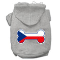 Load image into Gallery viewer, Pet, Dog & Cat Hoodie Screen Printed, "Bone Shaped Czech Republic Flag"