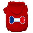 Load image into Gallery viewer, Pet, Dog & Cat Hoodie Screen Printed, "Bone Flag France"
