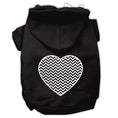 Load image into Gallery viewer, Pet Hoodie Screen Printed, "Chevron Heart"