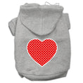 Load image into Gallery viewer, Pet Hoodie "Red Swiss Dots Heart"