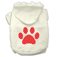 Load image into Gallery viewer, Pet Hoodie "Red Swiss Dots Paw"