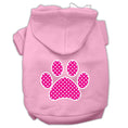 Load image into Gallery viewer, Pet Hoodie "Pink Swiss Dots Paw"