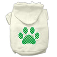 Load image into Gallery viewer, Pet Hoodie "Green Swiss Dots Paw"