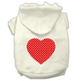 Load image into Gallery viewer, Pet Hoodie "Red Swiss Dots Heart"