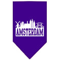Load image into Gallery viewer, Pet and Dog Bandana Screen Printed, "Amsterdam Skyline"