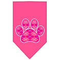 Load image into Gallery viewer, Pet and Dog Bandana Screen Printed, "Pink Argyle Paw"
