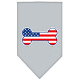 Load image into Gallery viewer, Pet and Dog Bandana Screen Printed, "Bone Shaped American Flag"