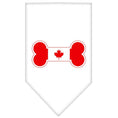Load image into Gallery viewer, Pet and Dog Bandana Screen Printed, "Bone Shaped Canadian Flag"