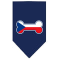 Load image into Gallery viewer, Pet and Dog Bandana Screen Printed, "Bone Shaped Czech Republic Flag"