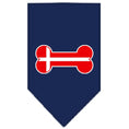 Load image into Gallery viewer, Pet and Dog Bandana Screen Printed, "Bone Shaped Denmark Flag"