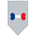 Load image into Gallery viewer, Pet and Dog Bandana Screen Printed, "Bone Shaped France Flag"