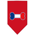 Load image into Gallery viewer, Pet and Dog Bandana Screen Printed, "Bone Shaped France Flag"