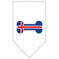 Load image into Gallery viewer, Pet and Dog Bandana Screen Printed, "Bone Shaped Iceland Flag"