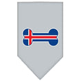 Load image into Gallery viewer, Pet and Dog Bandana Screen Printed, "Bone Shaped Iceland Flag"