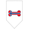 Load image into Gallery viewer, Pet and Dog Bandana Screen Printed, "Bone Shaped Norway Flag"