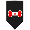 Load image into Gallery viewer, Pet and Dog Bandana Screen Printed, "Bone Shaped Canadian Flag"