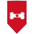 Load image into Gallery viewer, Pet and Dog Bandana Screen Printed, "Bone Shaped Flag Japan"