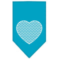 Load image into Gallery viewer, Pet and Dog Bandana Screen Printed, "Chevron Heart"