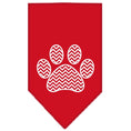 Load image into Gallery viewer, Pet and Dog Bandana Screen Printed, "Chevron Paw"