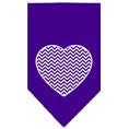 Load image into Gallery viewer, Pet and Dog Bandana Screen Printed, "Chevron Heart"