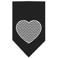 Load image into Gallery viewer, Pet and Dog Bandana Screen Printed, "Chevron Heart"